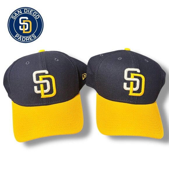 New Era MLB 39THIRTY 3930 San Diego Padres Fitted Cap Hats (S/M & M/L) - Picture 1 of 8